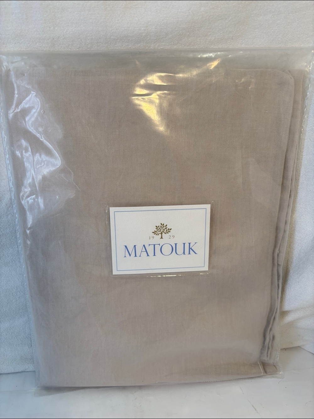Matouk Porto King Linen Oat Sham